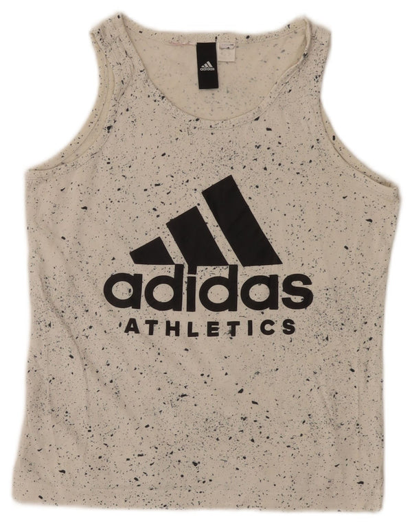 Adidas piger grafisk vest top 11-12 år hvid plettet