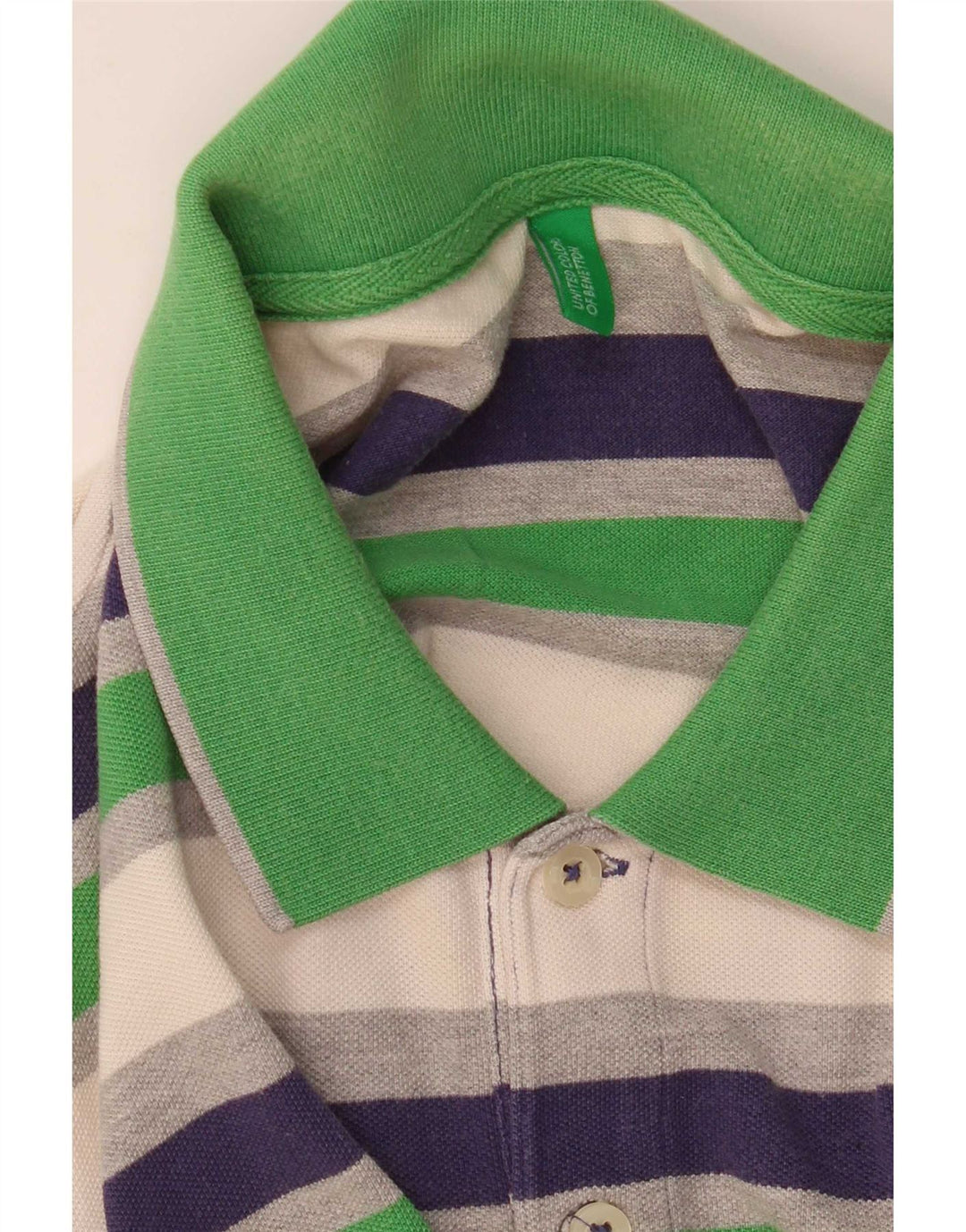 Benetton Herre Polo Shirt Medium Flerfarvet Stribet