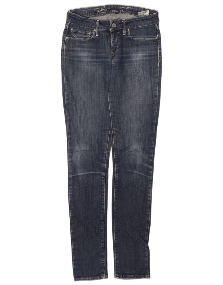 LEVI'S Dame Demi Curve Skinny Jeans W27 L32 Marineblå Bomuld