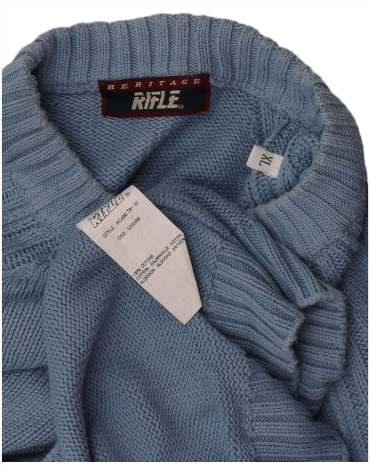 Rifle Herre Crew Neck Jumper Sweater XL Blå Bomuld