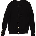 Zara Dame Cardigan Sweater UK 12 Medium Black Viscose