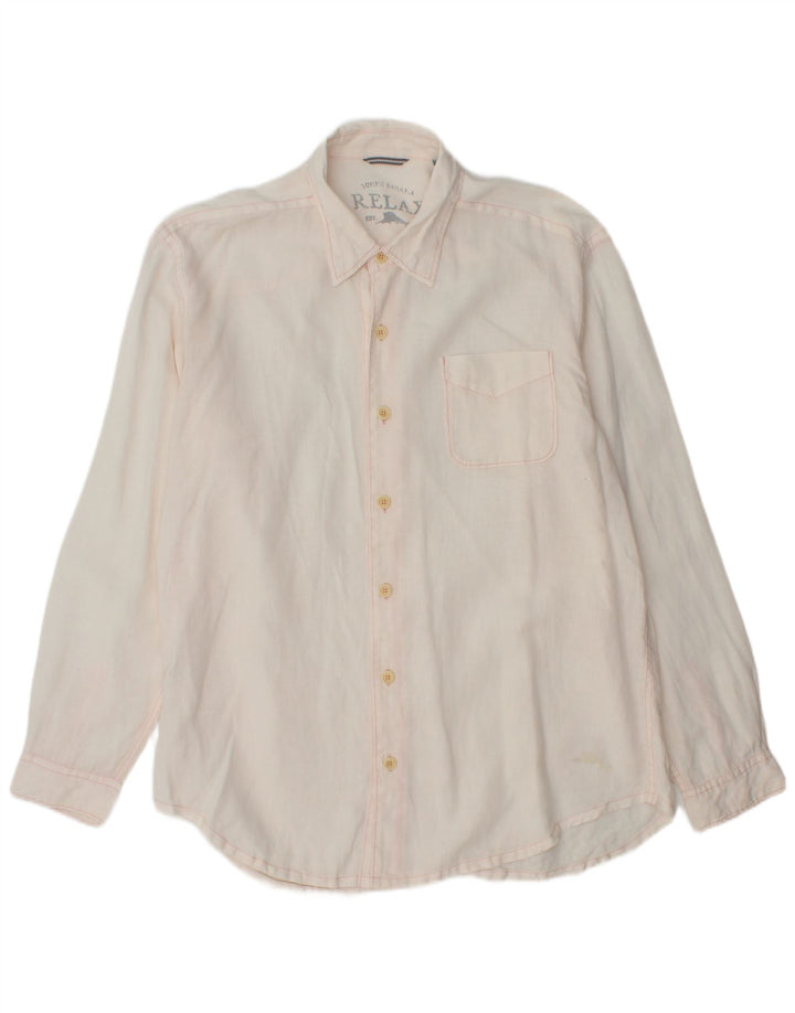 Tommy Bahama Herreskjorte Large Pink Linen