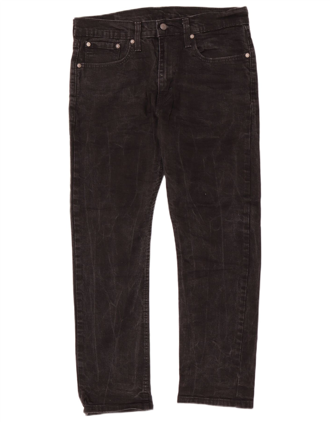 Levi's Herre 502 tilspidsede jeans W32 L27 sort bomuld