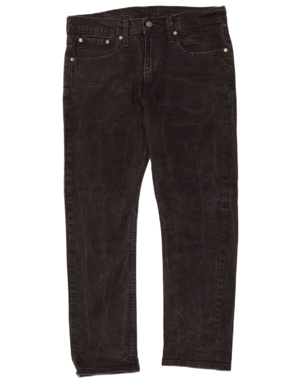 Levi's Herre 502 tilspidsede jeans W32 L27 sort bomuld