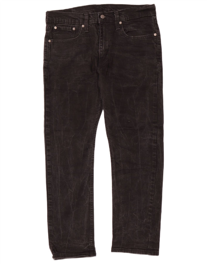 Levi's Herre 502 tilspidsede jeans W32 L27 sort bomuld