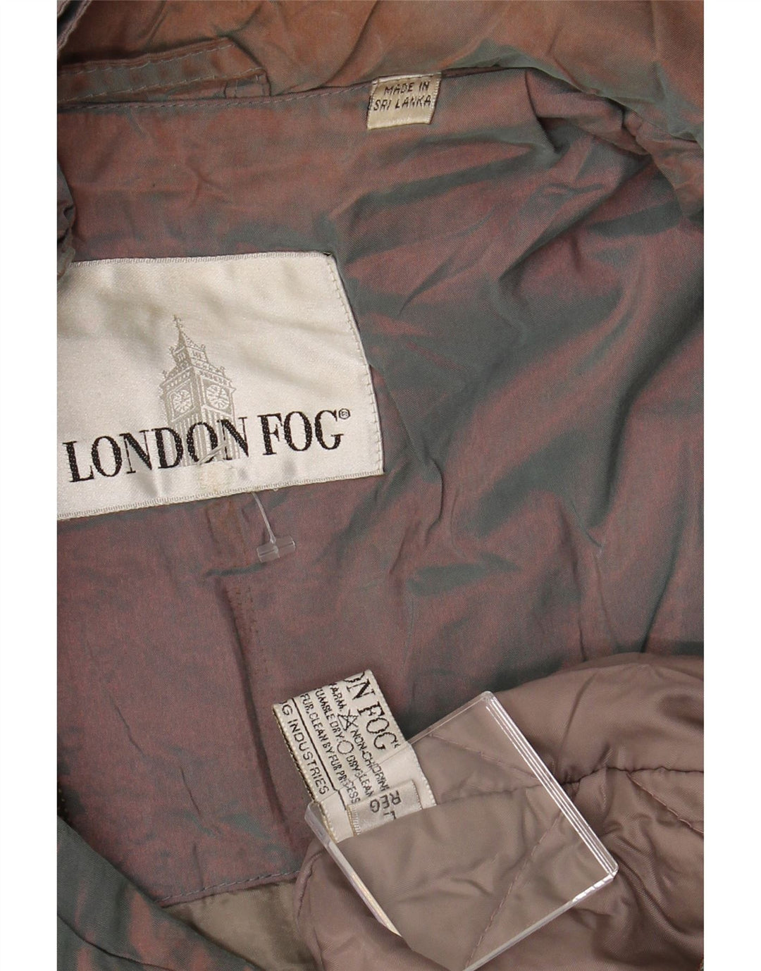 LONDON FOG Dame Hætte Oversized Windbreaker Jacket UK 16 Large Brown