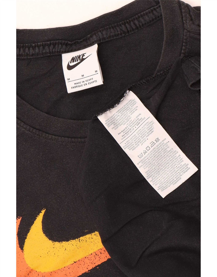 Nike Herre grafisk T-shirt Top Medium Sort Bomuld
