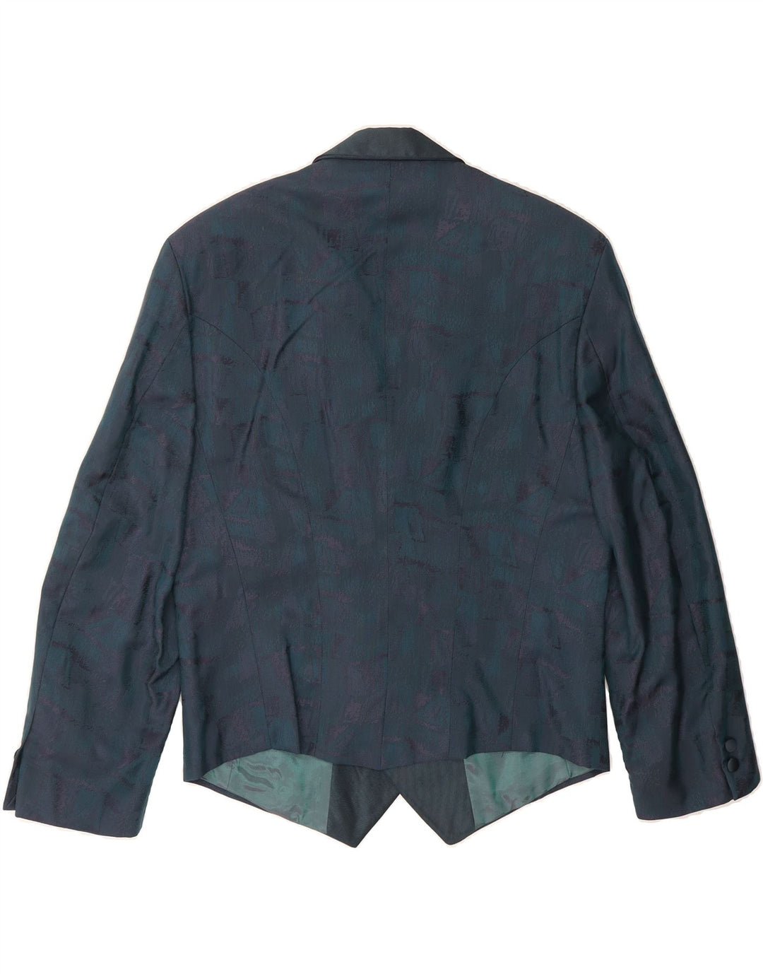 WILVORST Womens Abstract Pattern Blazer Jacket EU 48 2XL Green Vintage Wilvorst and Second-Hand Wilvorst from Messina Hembry 