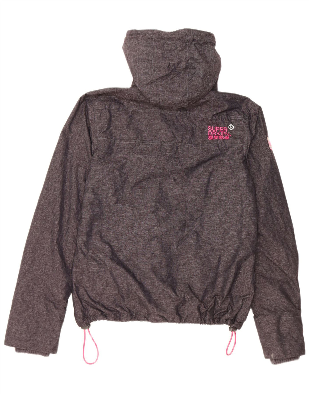 Superdry vindjakke til kvinder med hætte vindjakke UK 14 Medium Sort