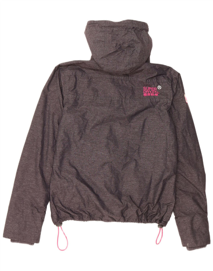 Superdry vindjakke til kvinder med hætte vindjakke UK 14 Medium Sort