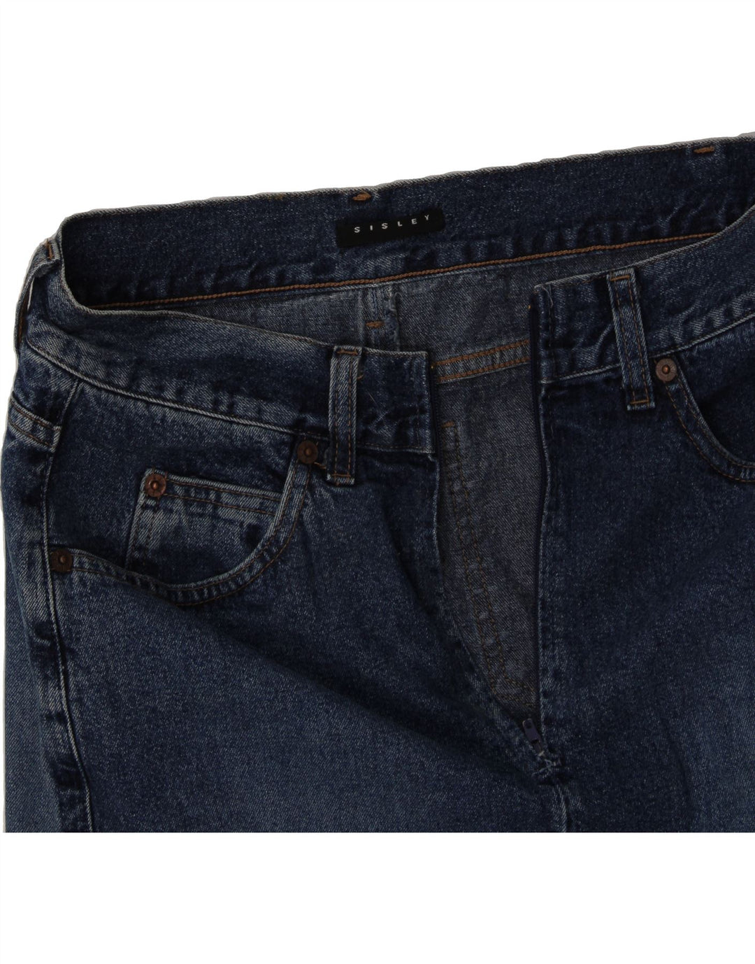 SISLEY Womens Denim Skirt IT 40 Small W28 Blue Cotton Vintage Sisley and Second-Hand Sisley from Messina Hembry 
