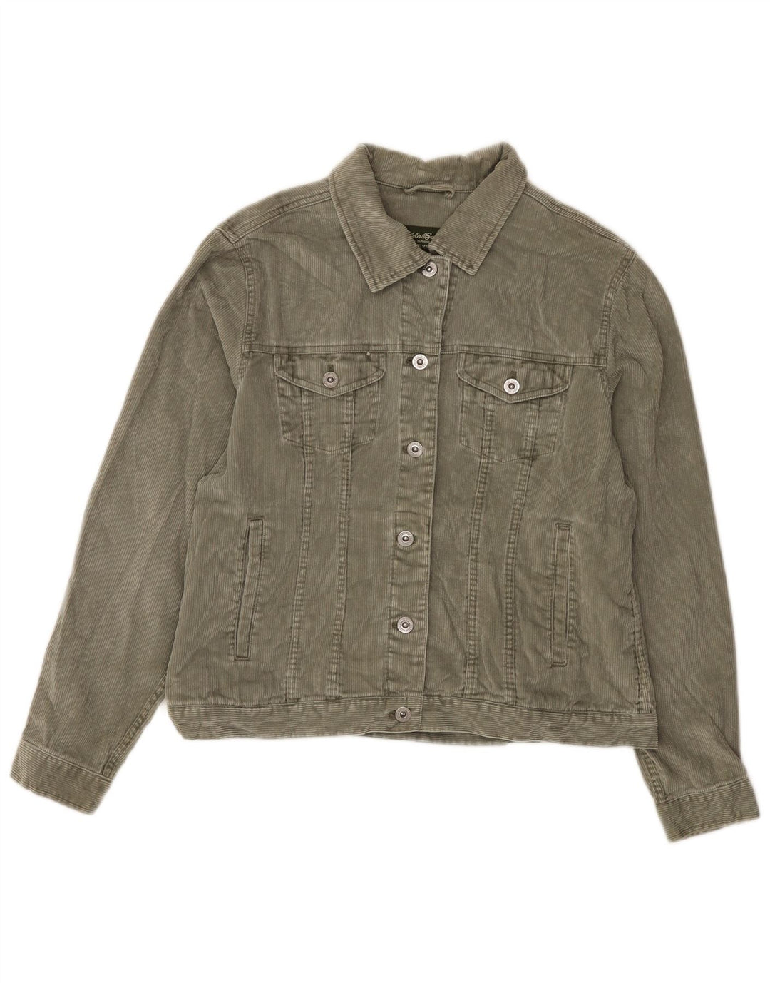 Eddie Bauer Dame fløjlsjakke UK 16 Stor grøn bomuld