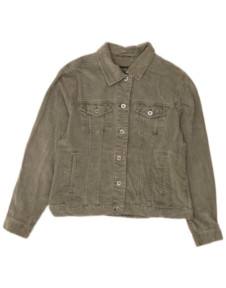 Eddie Bauer Dame fløjlsjakke UK 16 Stor grøn bomuld