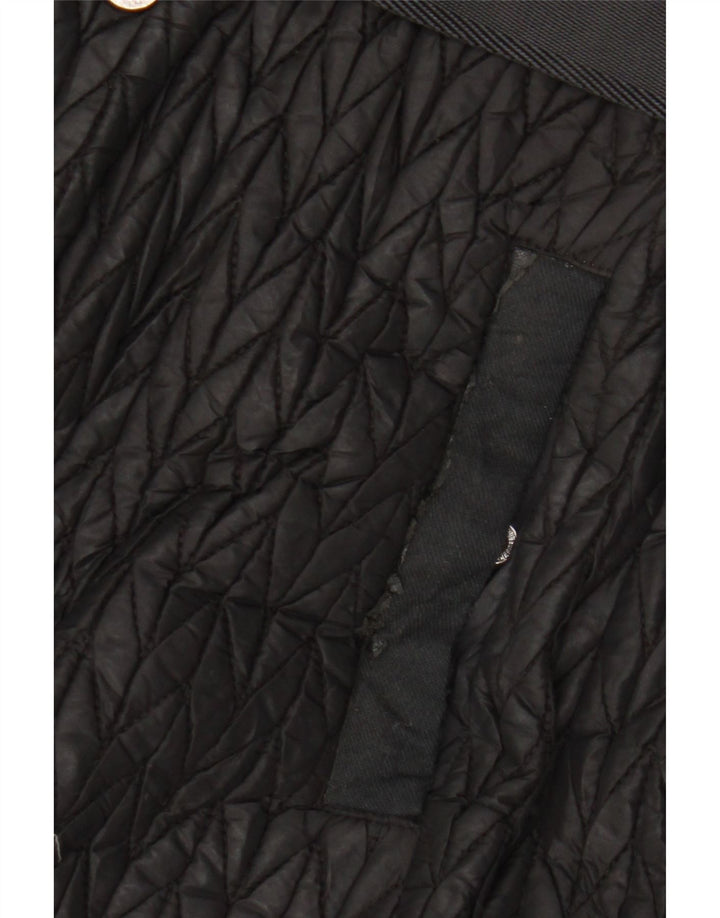 Karen Millen Womens Polstret Frakke UK 12 Medium Sort Polyamid