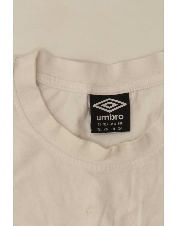 Umbro Herre T-Shirt Top 2XL Hvid
