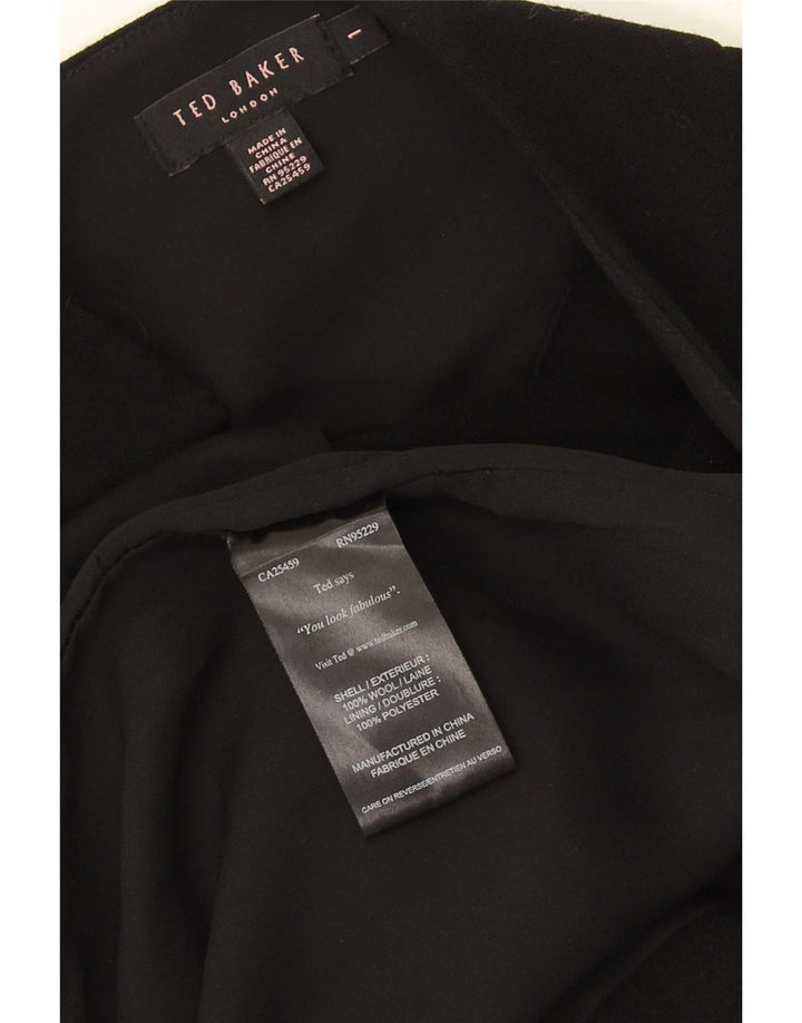 Ted Baker Dame Bodycon Kjole Størrelse 1 XS Sort Uld