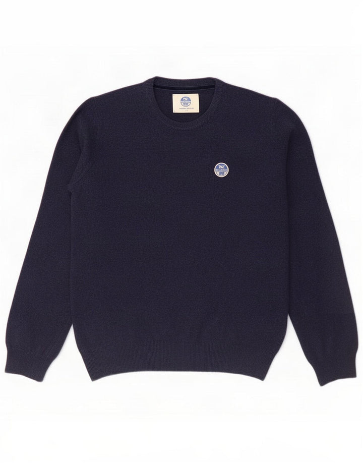North Sails Herre sweater med rund hals, lille marineblå uld