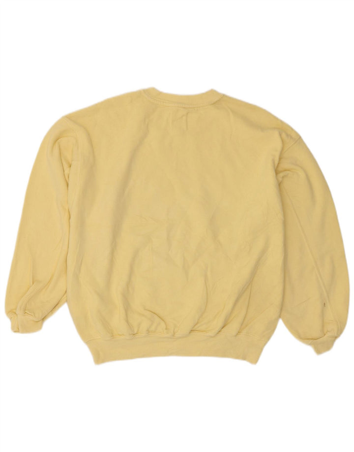 Billabong Dame Grafisk Oversized Sweatshirt Jumper UK 14 Medium Gul