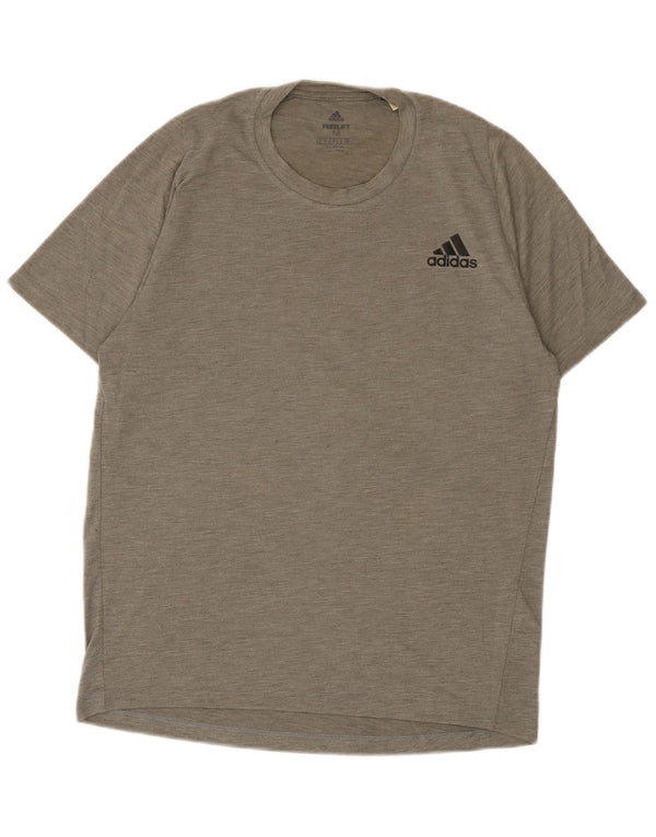 Adidas Herre Climalite T-Shirt Top Medium Grå Polyester