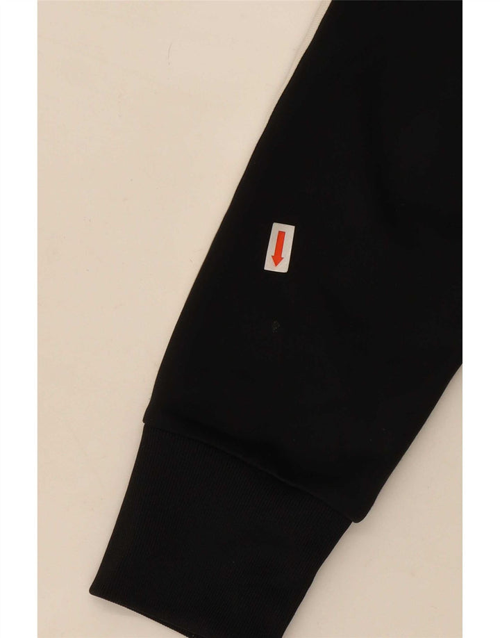 Adidas Dame Grafisk Træningsdragt Top Jacket UK 10 Lille Sort Polyester
