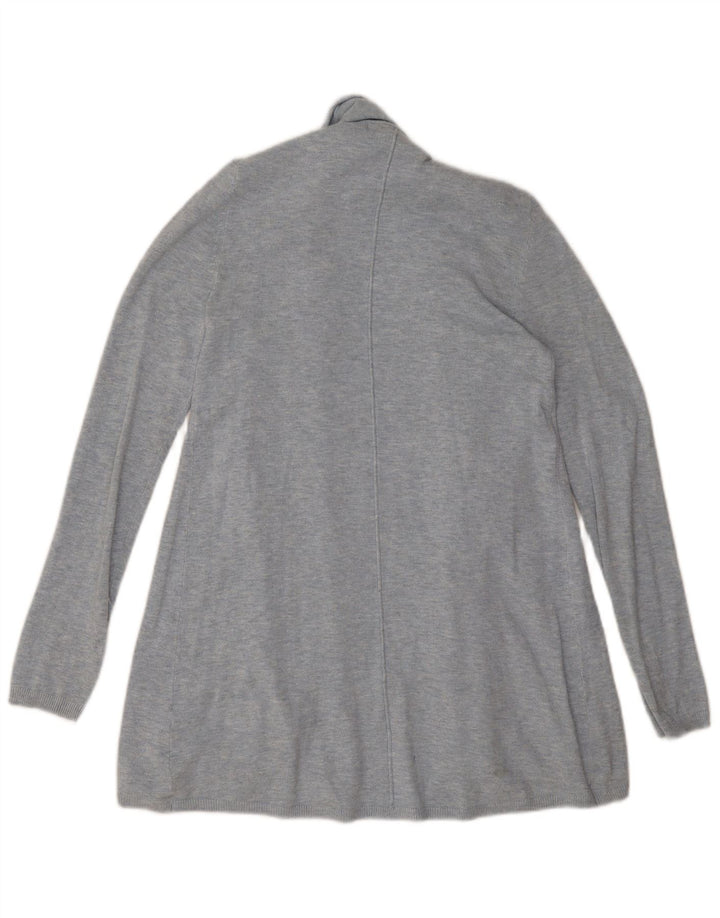 Zara Womens Open Cardigan Sweater UK 14 Medium Grey Viscose