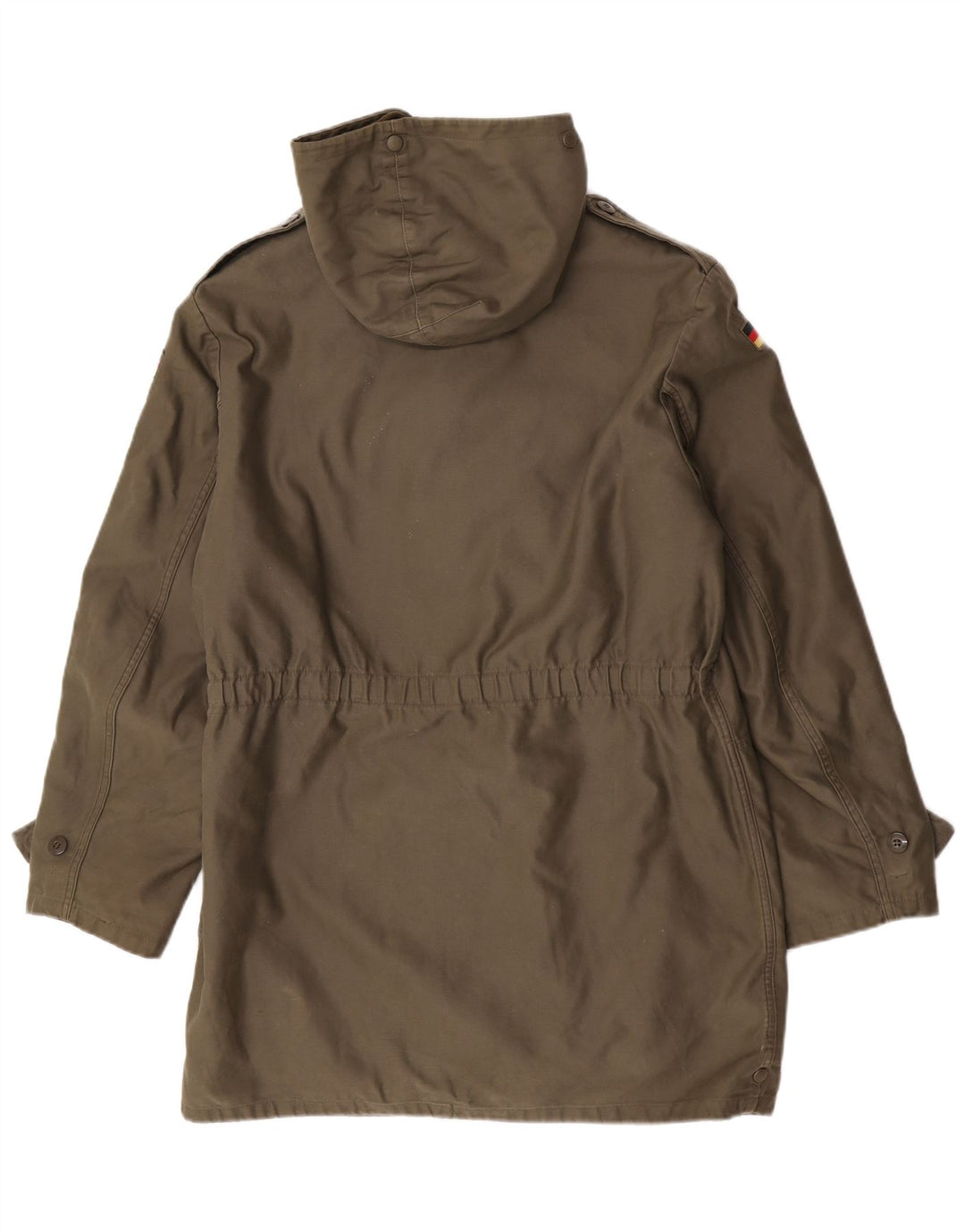 Vintage Sherpa Parkajakke med hætte til mænd UK 38 Medium Khaki