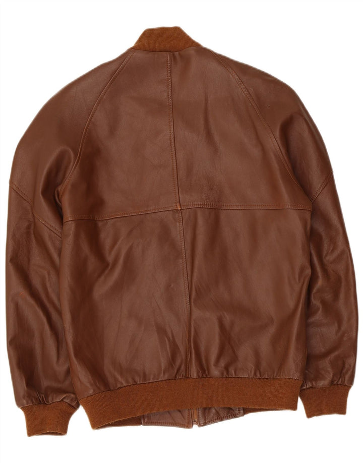 Vintage herre læderjakke IT 48 Medium Brun
