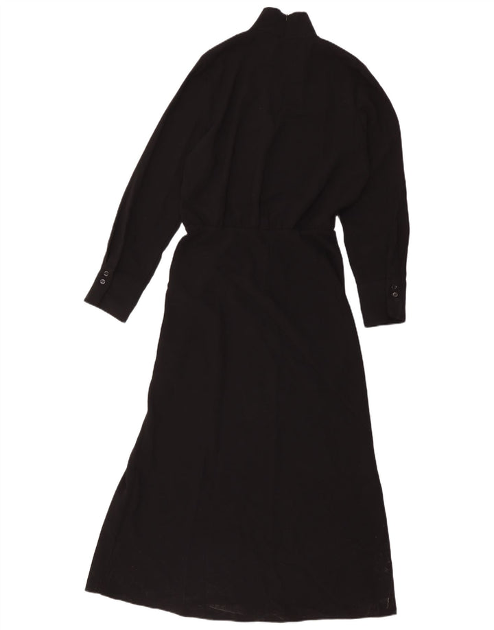 Zara Langærmet Maxikjole til kvinder UK 12 Medium Sort Polyester