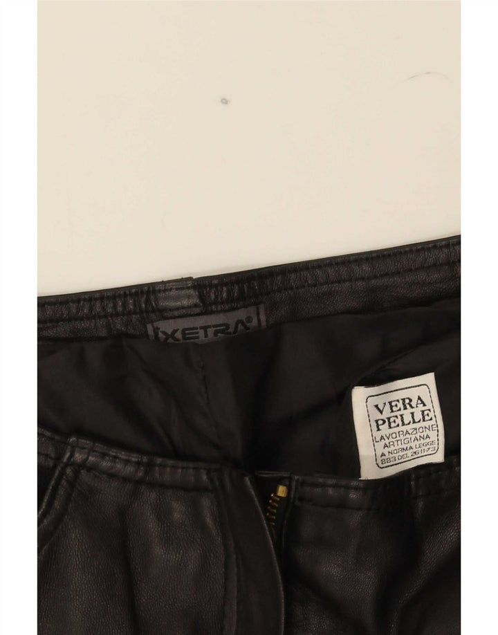 XETRA Dame Bootcut Læderbukser IT 42 Medium W28 L32 Sort