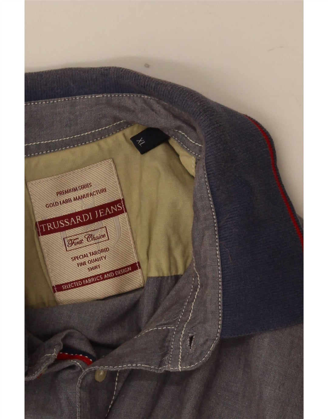 Trussardi Kortærmet Herreskjorte XL Grå