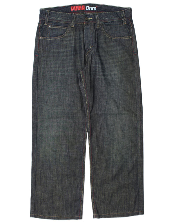 Puma Straight Jeans til mænd W32 L28 Marineblå bomuld