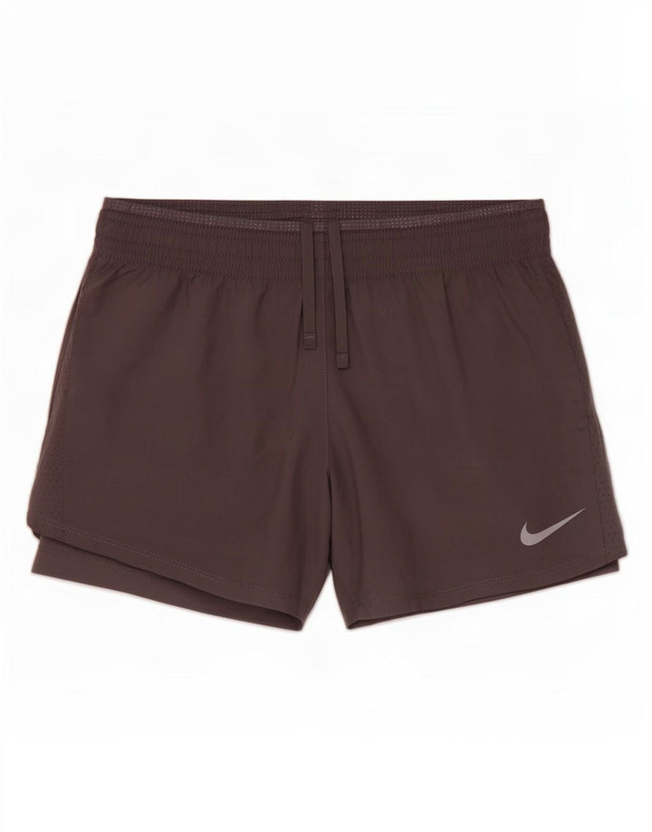 Nike Dame Dri Fit Sport Shorts UK 8 Small Grå
