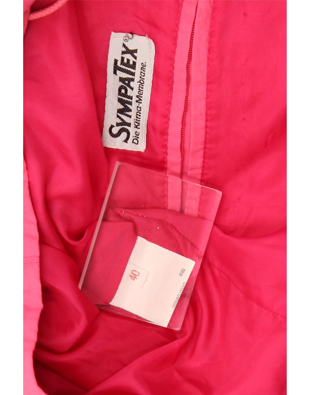 SYMPATEX Dame Oversized Windbreaker Coat EU 40 Medium Pink Polyamid