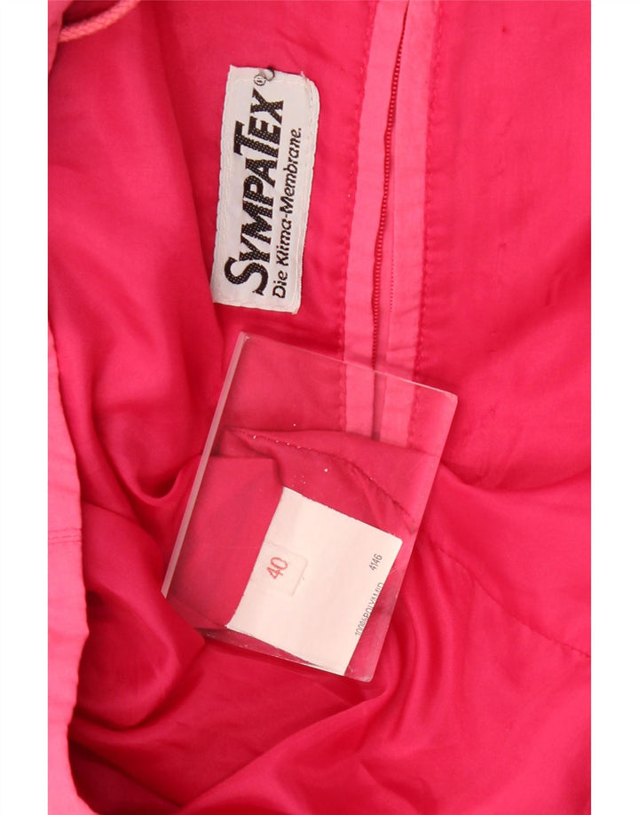 SYMPATEX Dame Oversized Windbreaker Coat EU 40 Medium Pink Polyamid