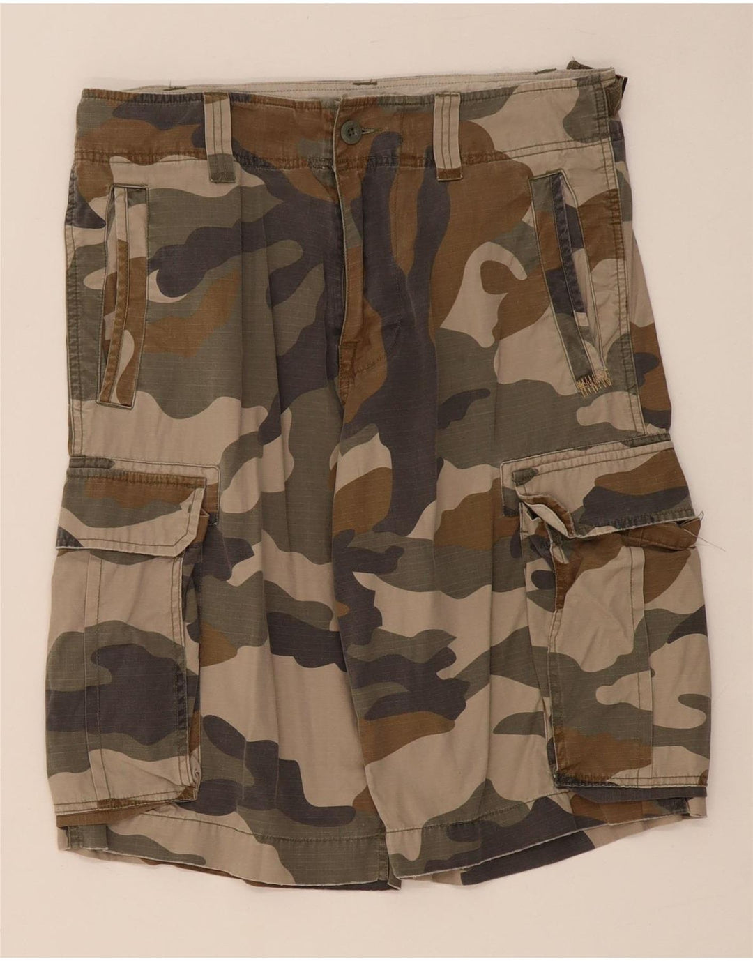 LEE Herre Cargo Shorts W32 Medium Khaki Camouflage Bomuld