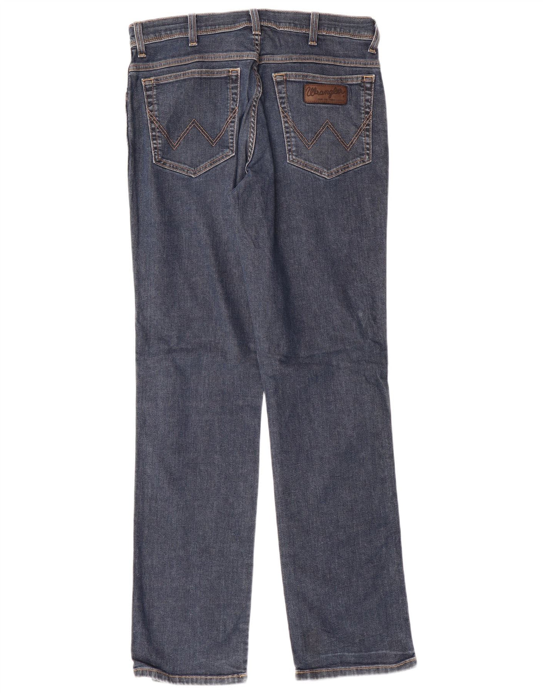 WRANGLER Mens Texas Stretch Straight Jeans W35 L34 Blue Cotton