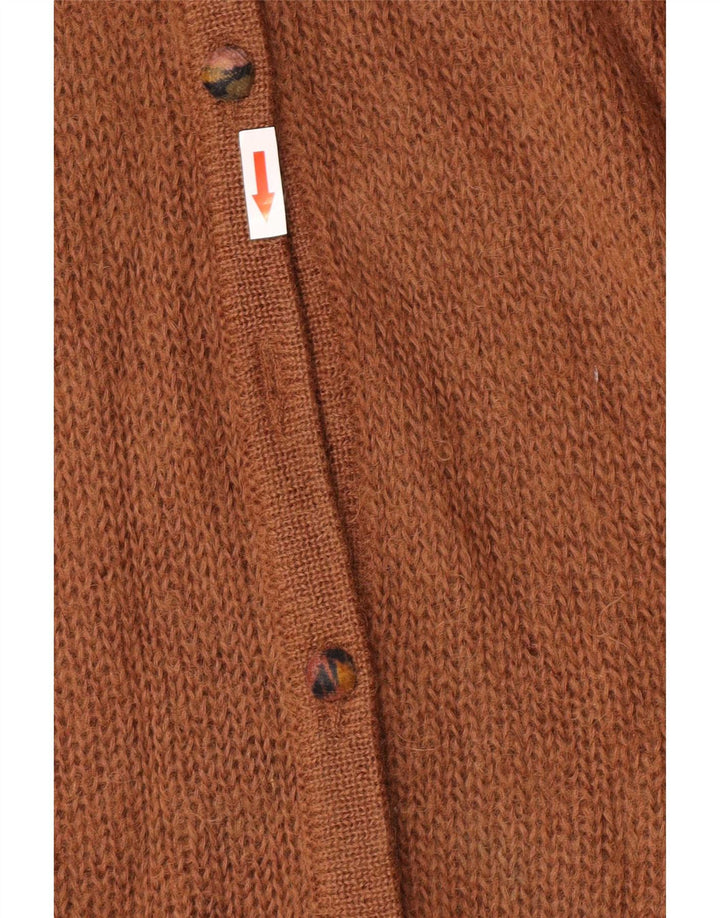 Beatrice Dame Cardigan Sweater IT 44 Medium Brown Mohair