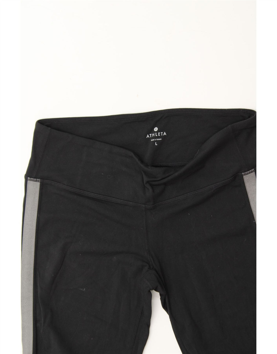 ATHLETA Womens Leggings UK 14 Large  Black Colourblock Nylon Vintage Athleta and Second-Hand Athleta from Messina Hembry 