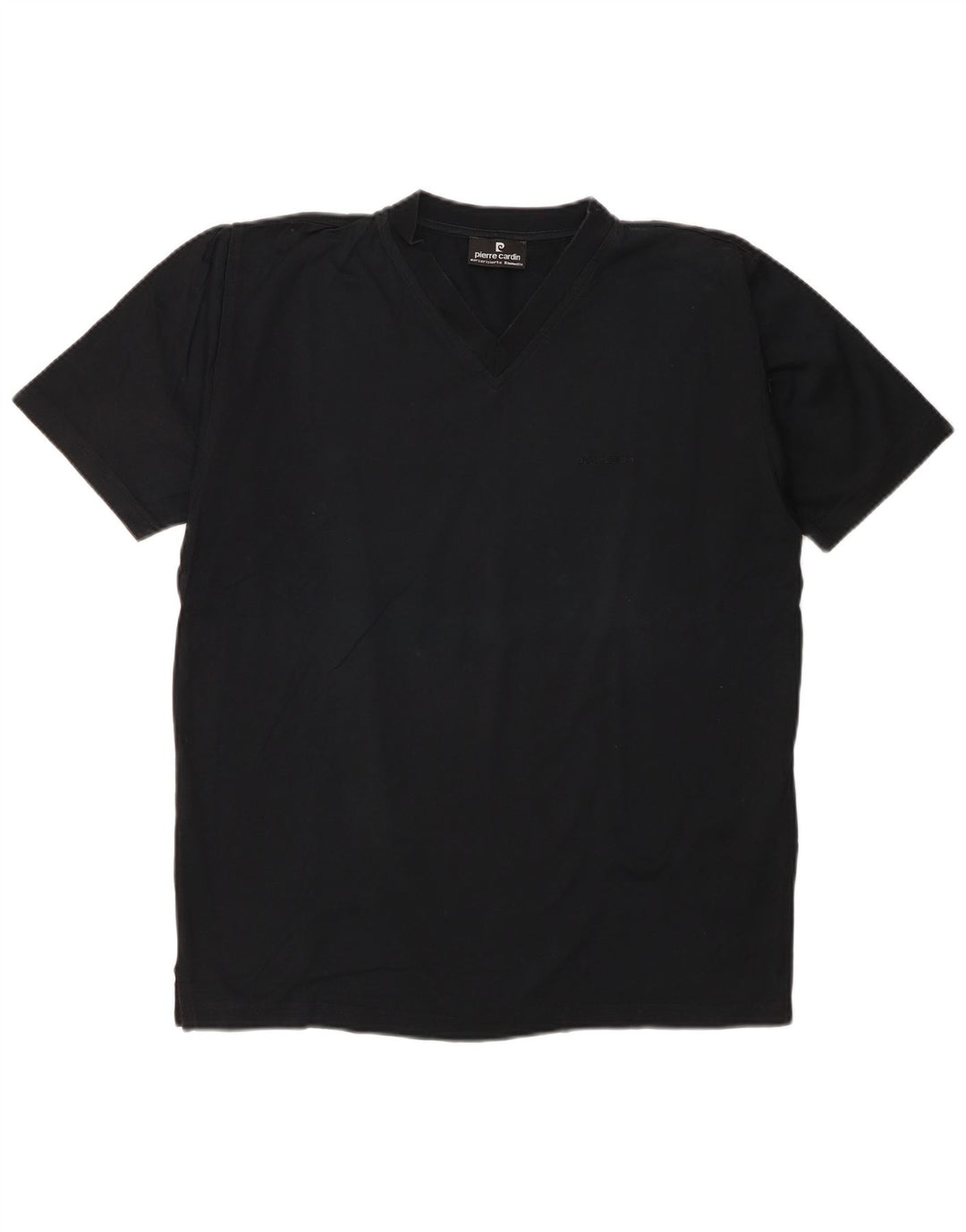 Pierre Cardin Herre T-Shirt Top Medium Sort Bomuld