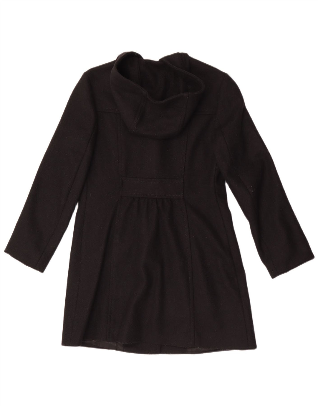 Benetton Dame Hooded Duffel Coat IT 42 Medium Sort Uld