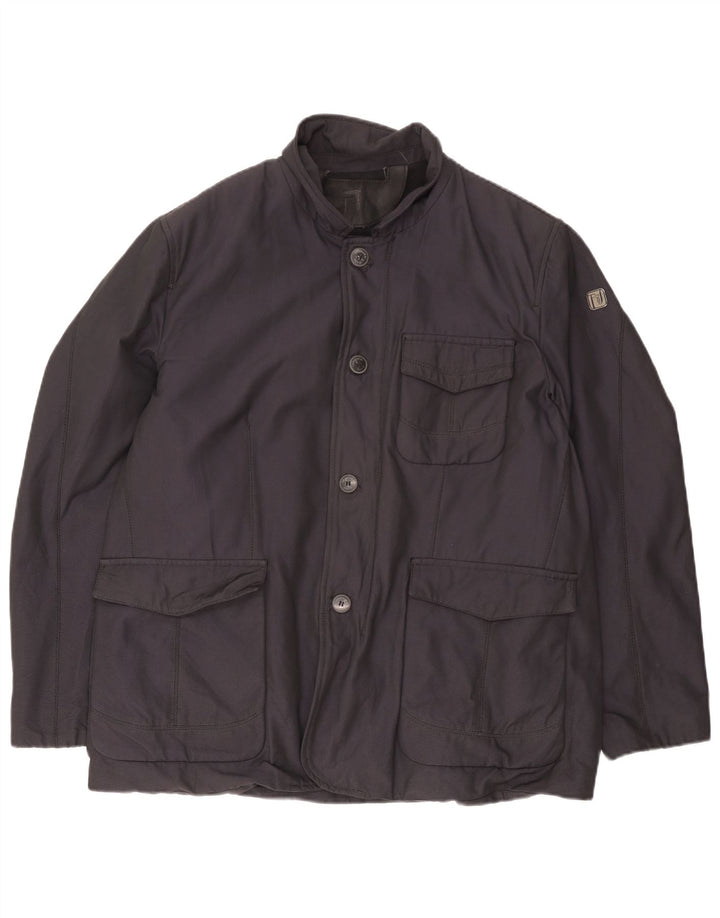 Trussardi Herre Utility Jacket IT 58 4XL Navy Blue Polyester
