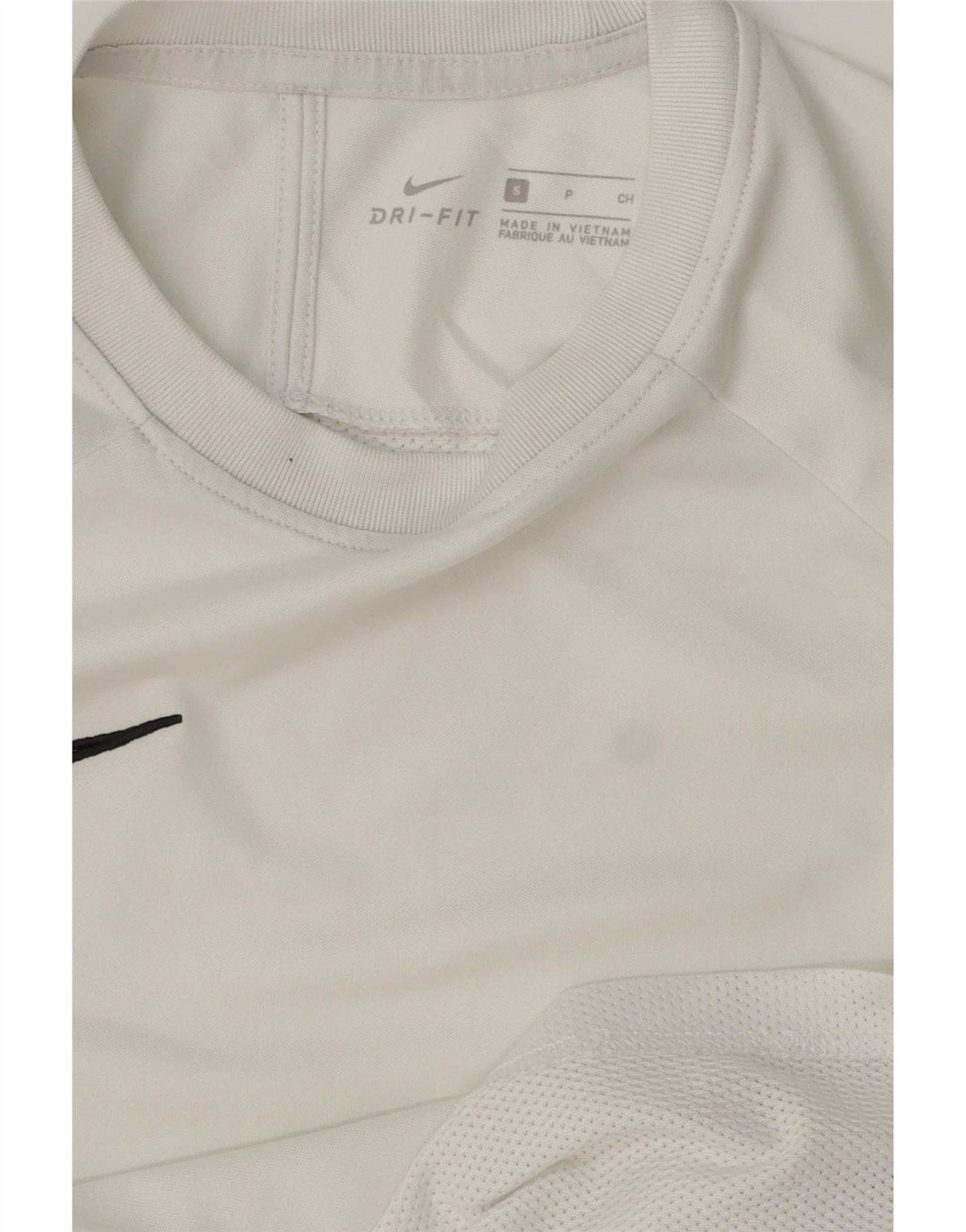 Nike Herre Dri Fit T-shirt Top Lille hvid Colourblock