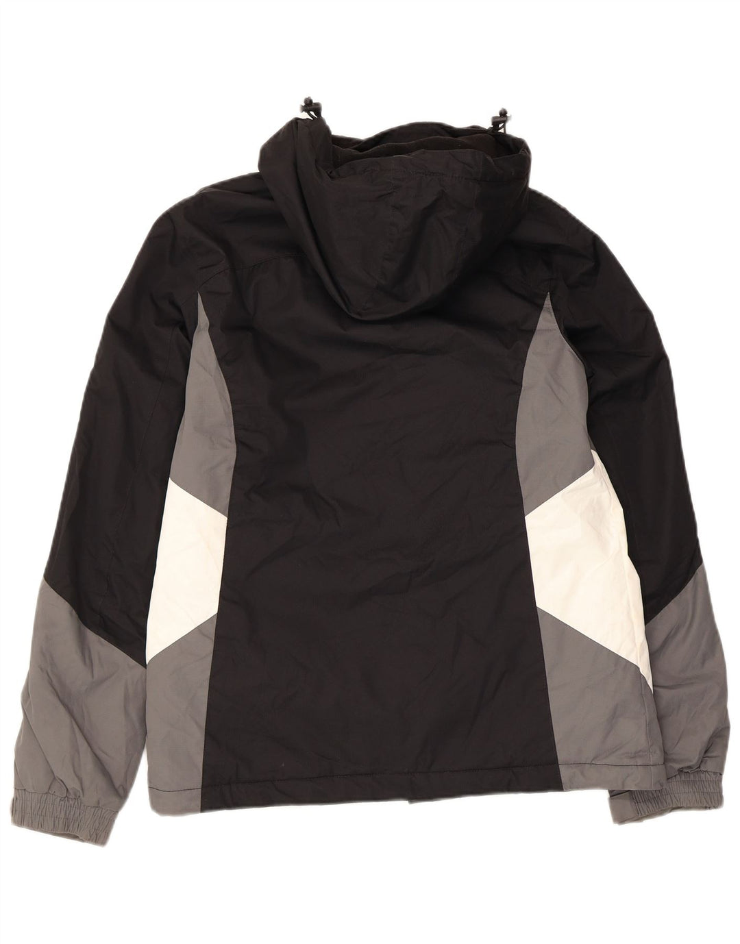 Mountain Warehouse Dame Windbreaker Jacket UK 10 Small Black Colourblock