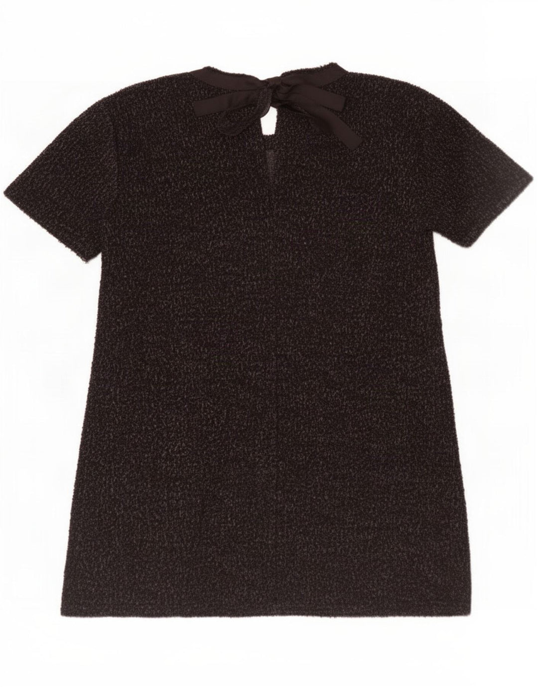 Zara Womens Basic Dress UK 14 Medium Black Flecked Bomuld