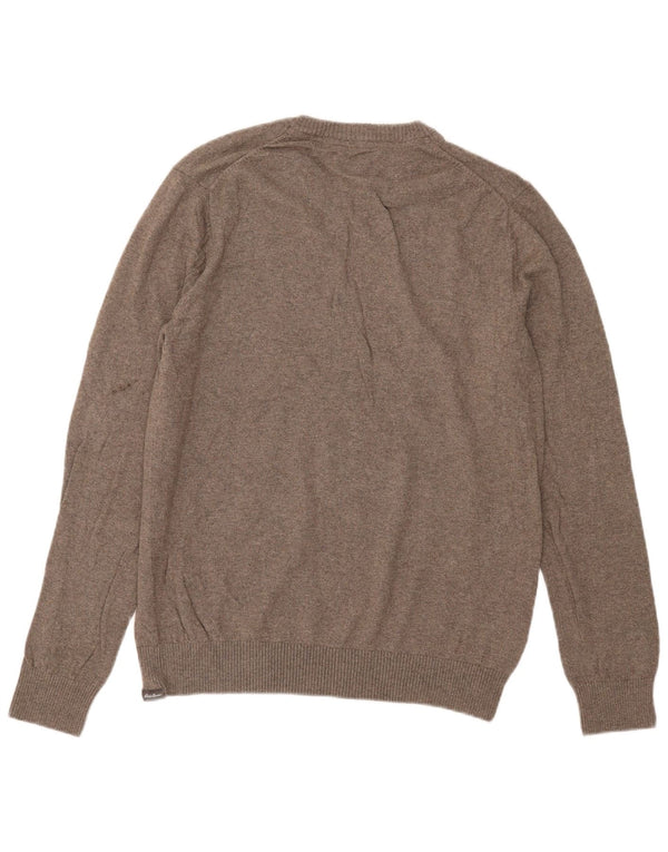 Eddie Bauer Herre V-hals sweater Medium Khaki Bomuld