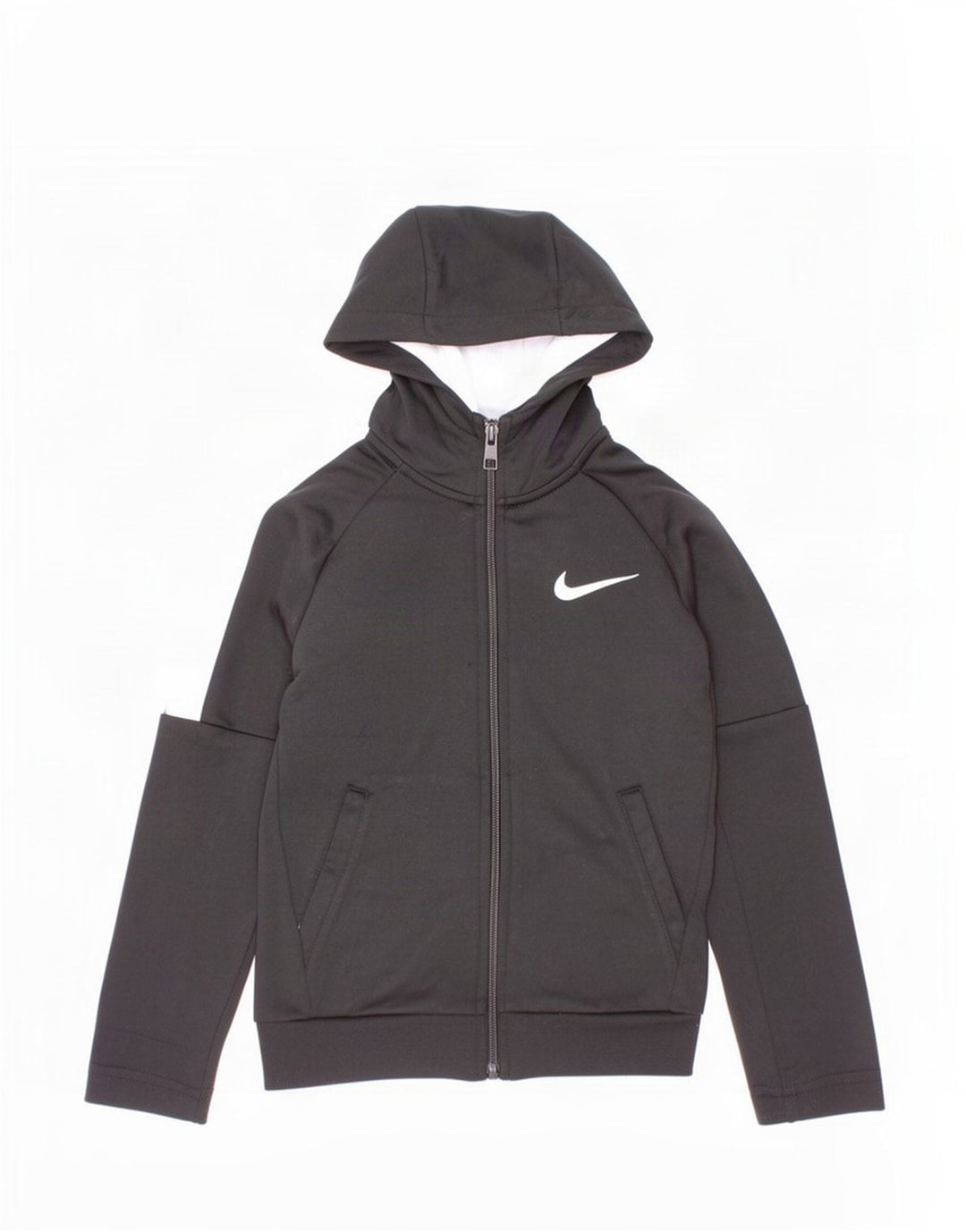Nike hættetrøje med lynlås til drenge 4-5 år Small Black Colourblock Polyester