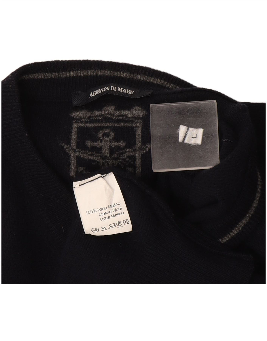 Armata Di Mare Herre V-hals sweater Stor marineblå uld