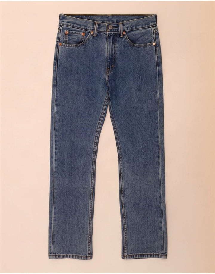 Levi's Herre 505 Straight Jeans W29 L30 Blå Bomuld
