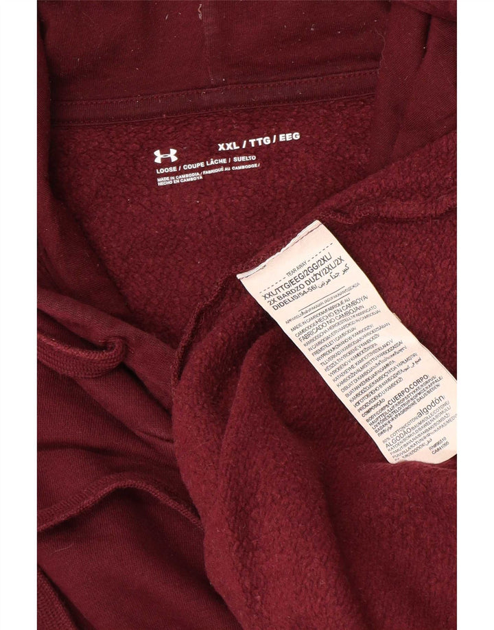 Under Armour hættetrøje til mænd 2XL rødbrun bomuld