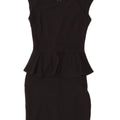 Lipsy Womens Peplum Dress UK 8 Small Black Polyester